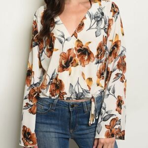 Faux Wrap Boho Blouse